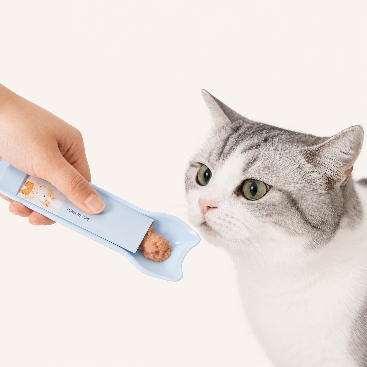Squeeze Spoon Cat Strip Feeder for Lickable Wet Cat Treats | Mess-Free Cat Treat Dispenser
