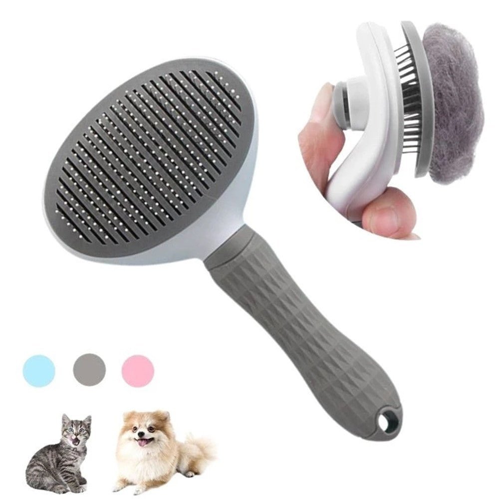 Auto Self-Cleaning Pet Hair Brush for Dogs & Cats – Easy Grooming