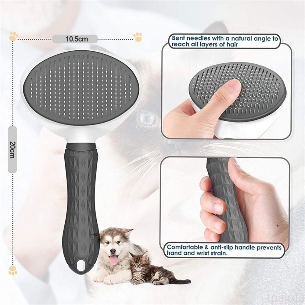 Auto Self-Cleaning Pet Hair Brush for Dogs & Cats – Easy Grooming